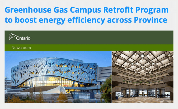 Greenhouse Gas Campus Retrofit Program to boost energy efficiency across Province